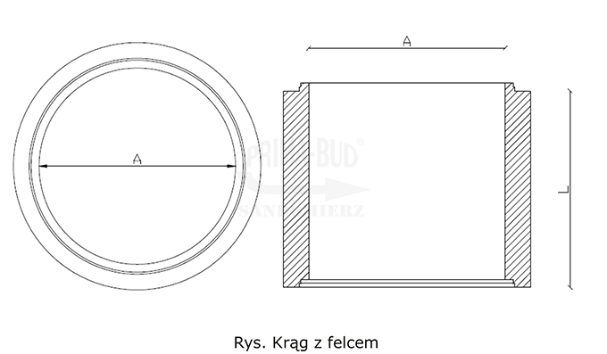 krąg betonowy i żelbetonowy z felcem